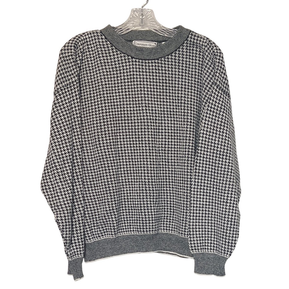 Corporate Gear by Munsingwear Houndstooth Sweater‎ Size M Heritage Print …